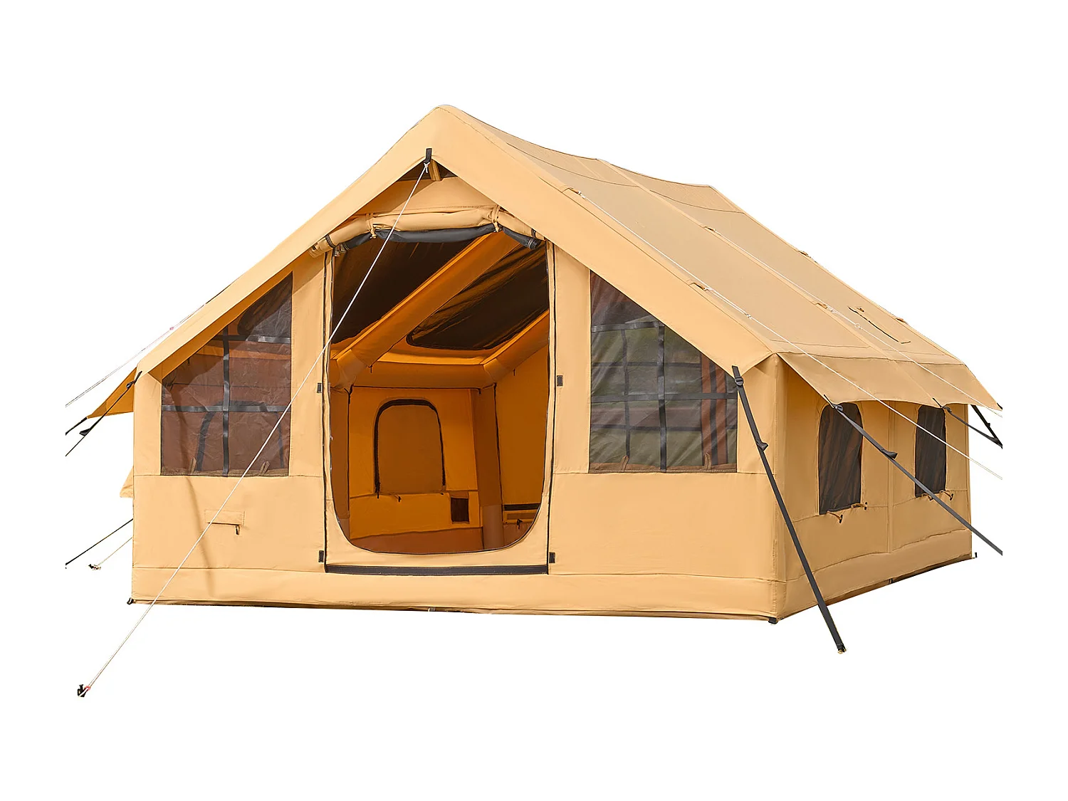 Tente de Camping Gonflable Glamping SucceBuy pour 5 à 8 Personnes avec Pompe, Dimensions du produit (L x l x H) : 4 x 3 x 2,2