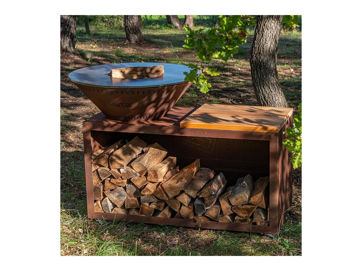 Pack Découverte Brasero TRADITIONNEL Double Cuve 83x90cm - Un brasero compact et authentique pour partager des instants gourmands en extérieur