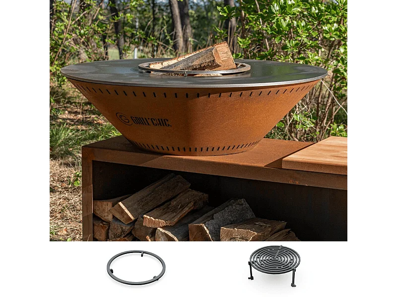 Pack Decouverte Brasero Traditionnel Corten 83 Double Cuve