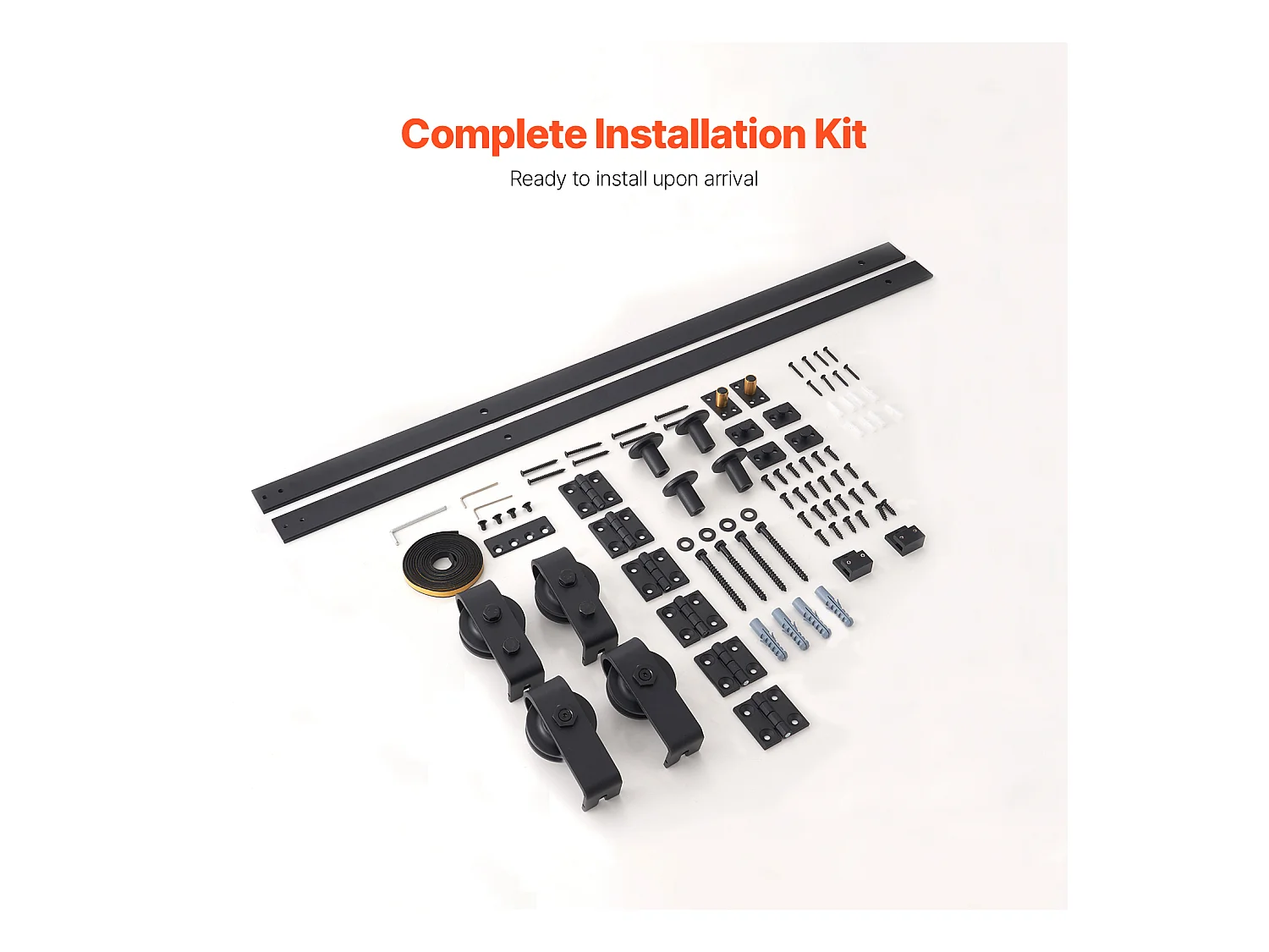 Kit Quincaillerie de Porte Grange Coulissante Pliante SucceBuy 1930,4mm Rail Simple