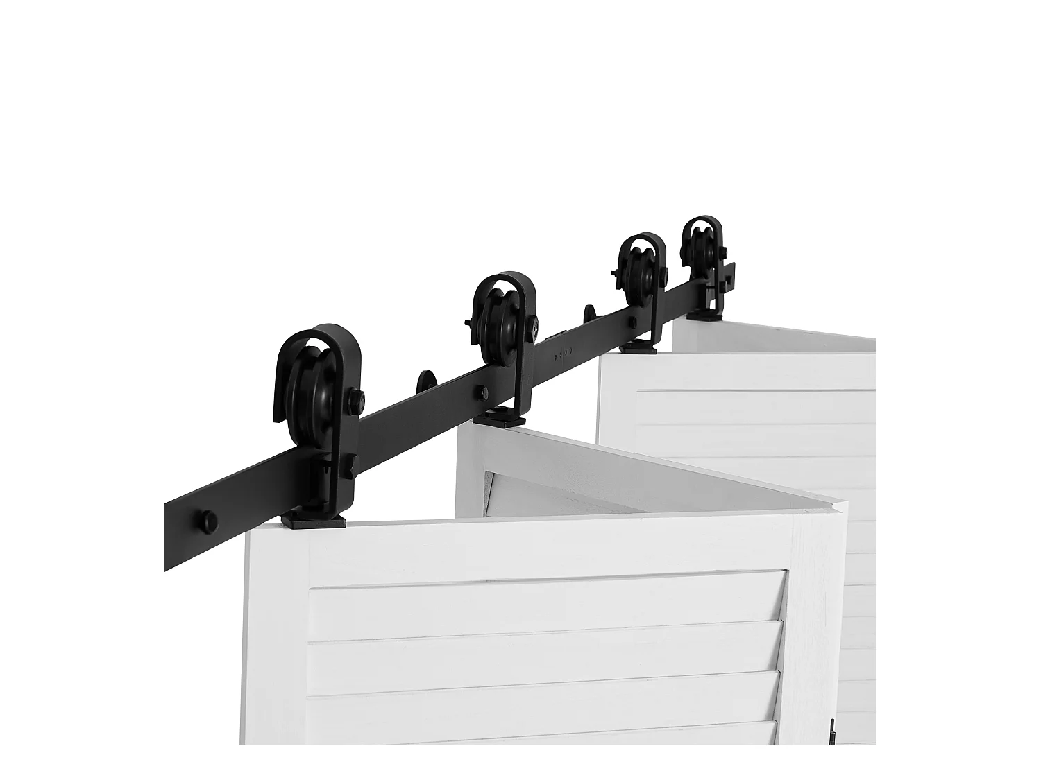 Kit Quincaillerie de Porte Grange Coulissante Pliante SucceBuy 1930,4mm Rail Simple
