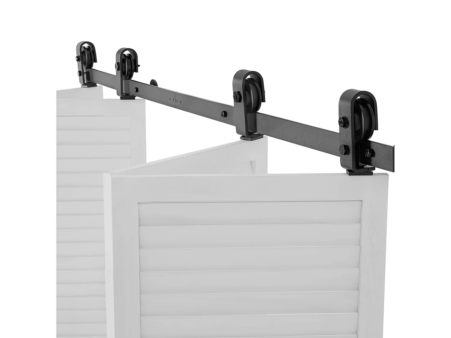 Kit Quincaillerie de Porte Grange Coulissante Pliante SucceBuy 1930,4mm Rail Simple