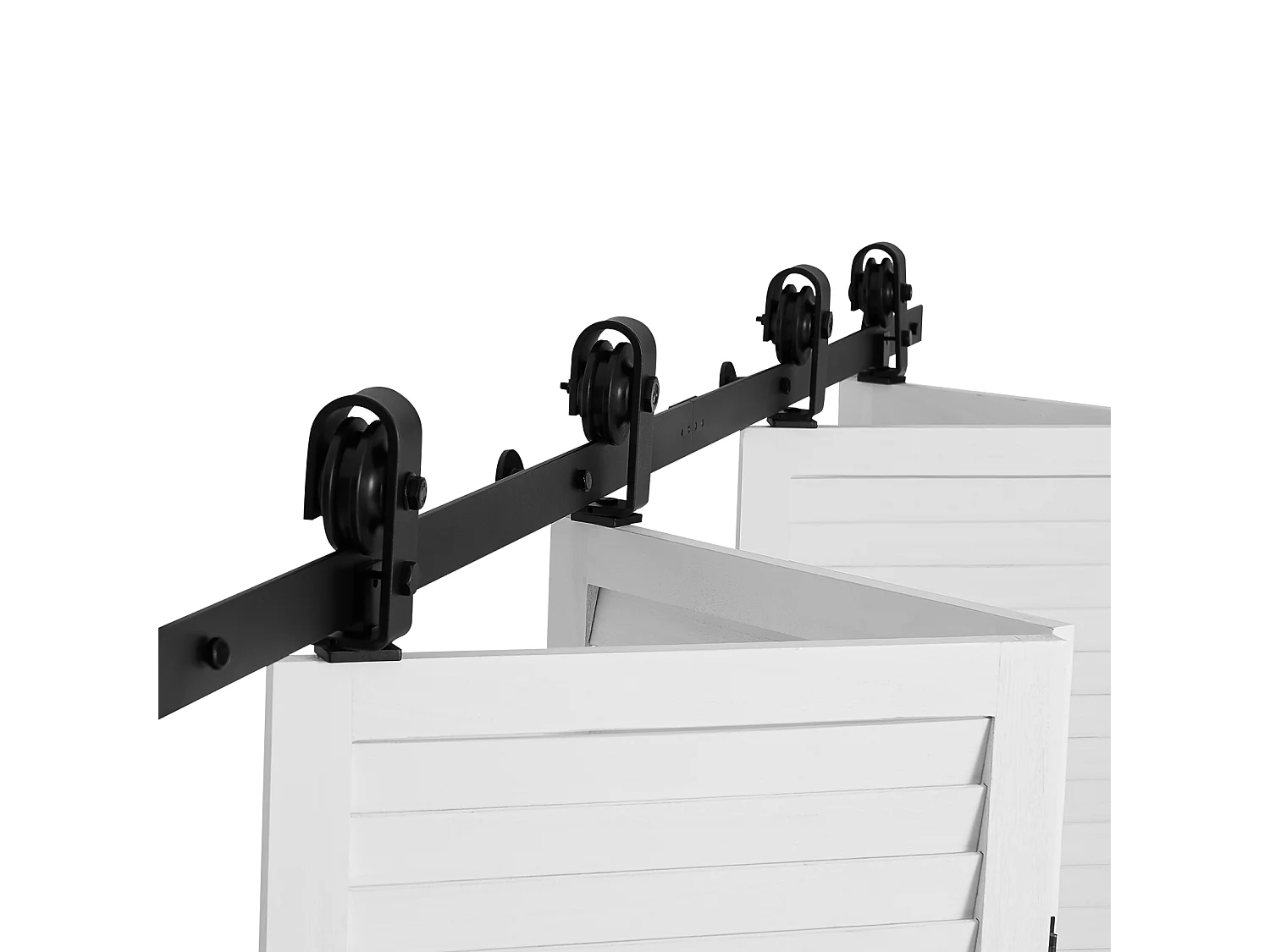 Kit Quincaillerie de Porte Grange Coulissante Pliante SucceBuy 1930,4mm Rail Simple