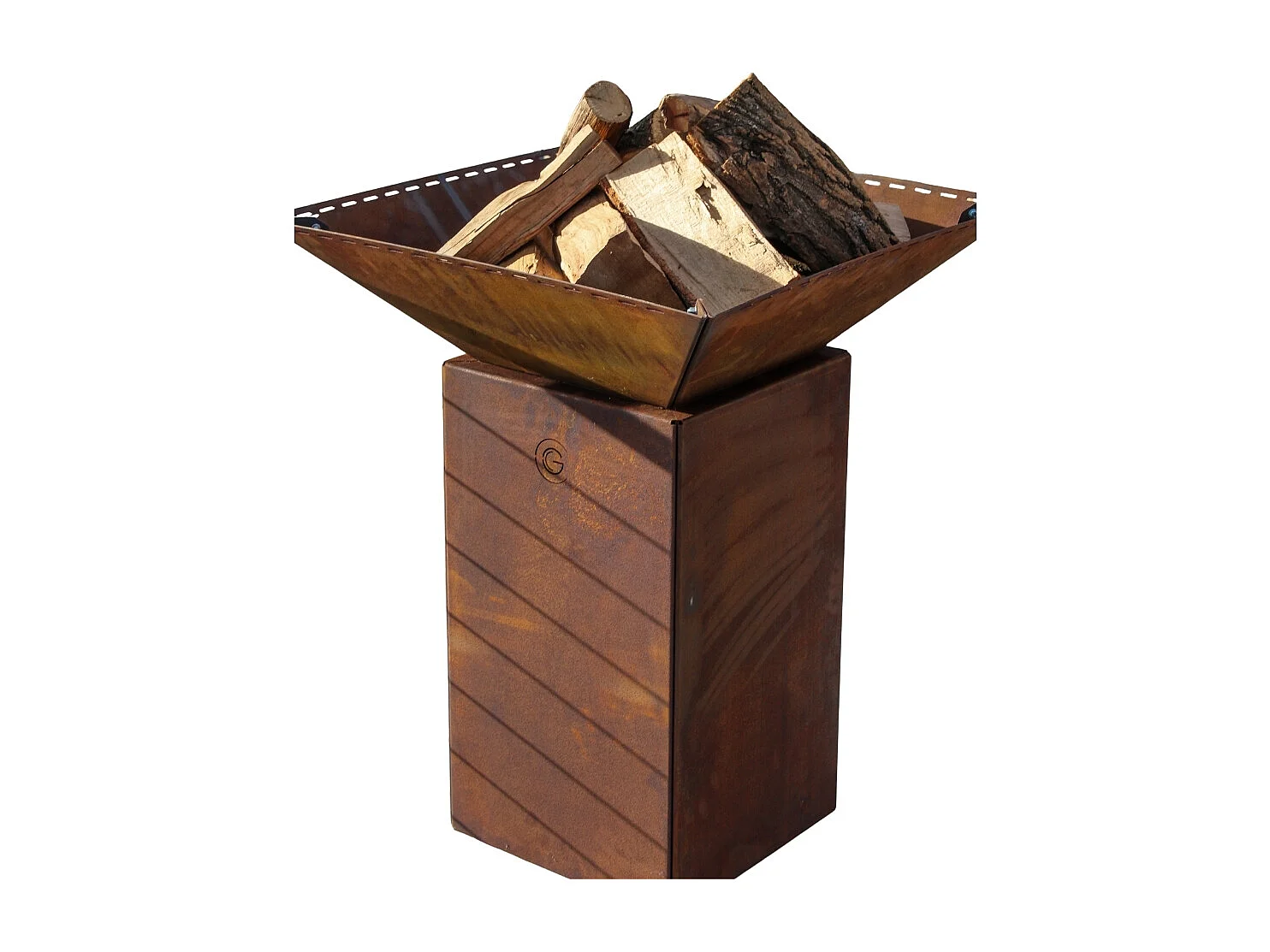 Bol A Feu Cevenol Corten Normal Carre 74 Simple Cuve