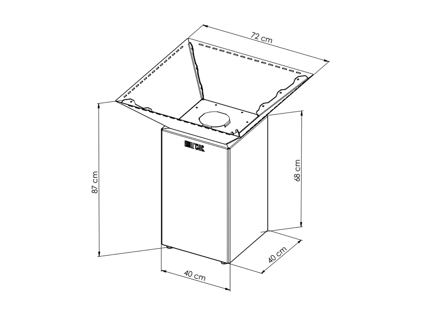 Bol A Feu Cevenol Corten Normal Carre 74 Simple Cuve