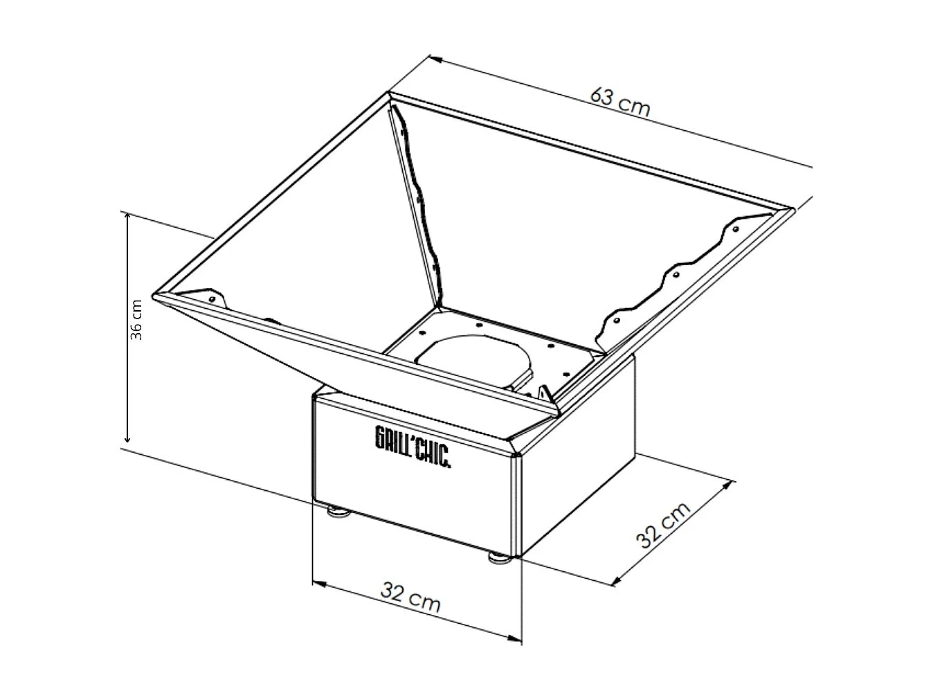 Bol à feu MINI CEVENOL Simple Cuve Corten - Carré L - Spacieux et élégant pour des soirées chaleureuses et conviviales