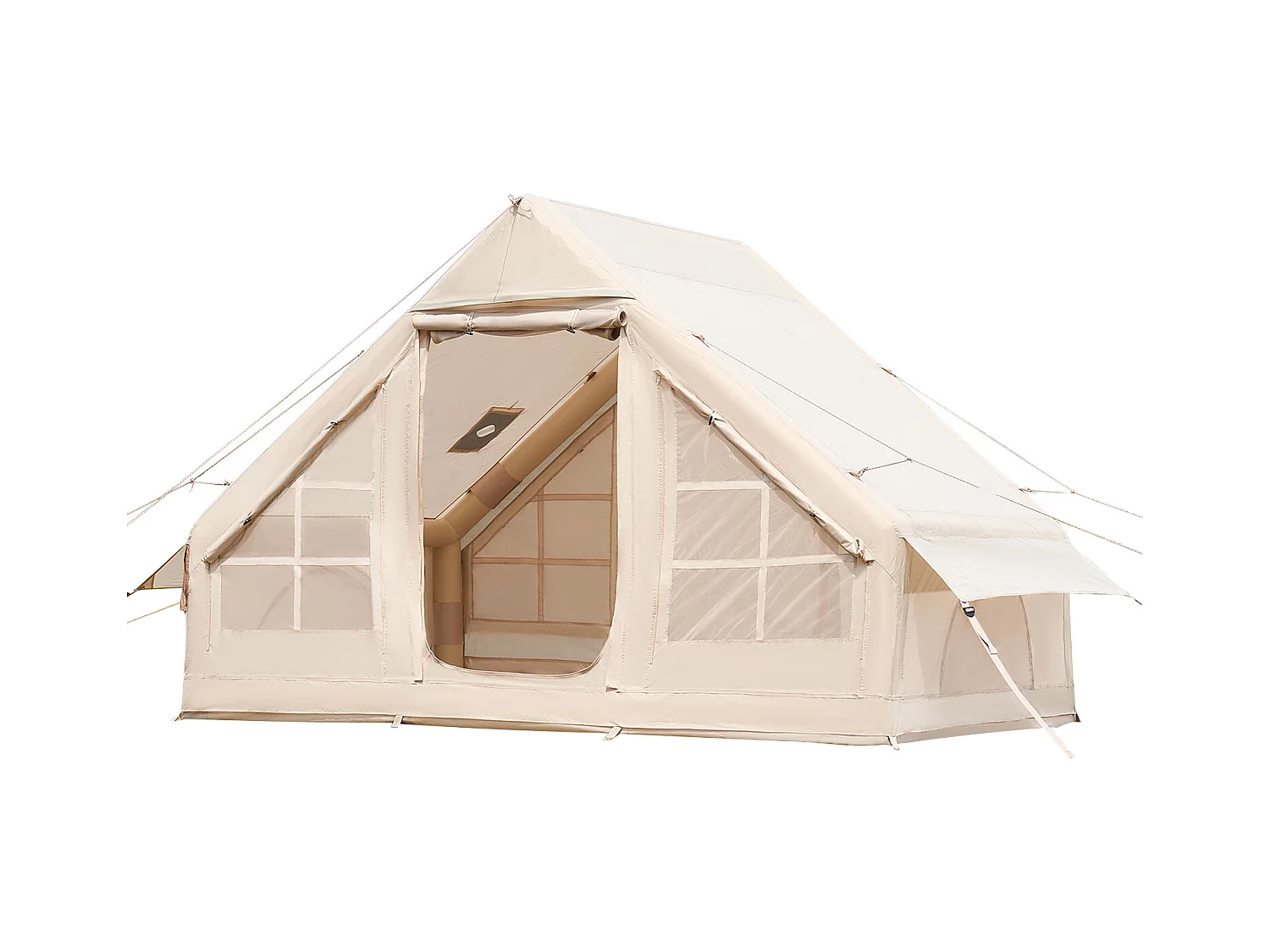 Tente de Camping Gonflable Glamping SucceBuy pour 3 à 5 Personnes avec Pompe à Main