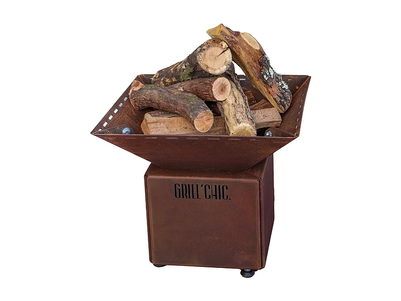 Bol à feu MINI CEVENOL Simple Cuve Corten - Carré M - Robuste et esthétique, idéal pour des feux en toute sécurité