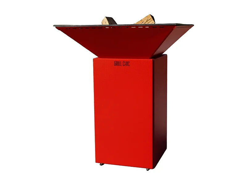 Braséro CEVENOL Double Cuve Acier Thermolaqué Rouge - Modèle pratique et coloré