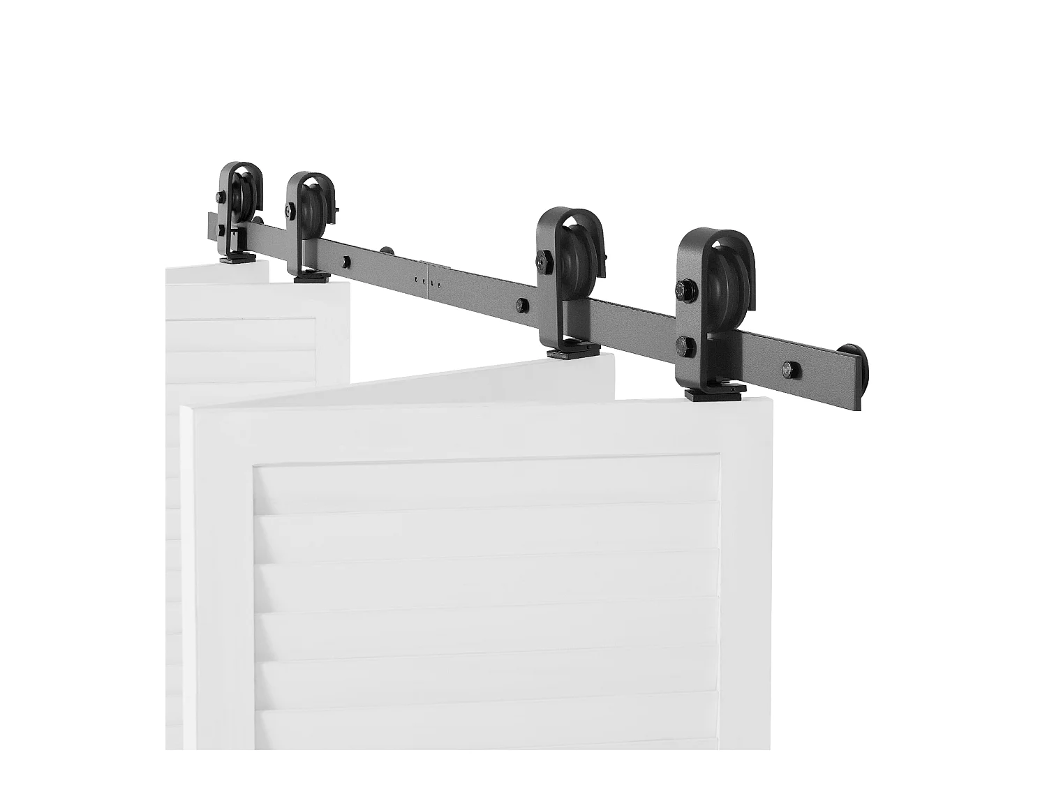 Kit Herrajes para Puerta de Granero Corredera Plegable SucceBuy 1524 mm Riel Simple