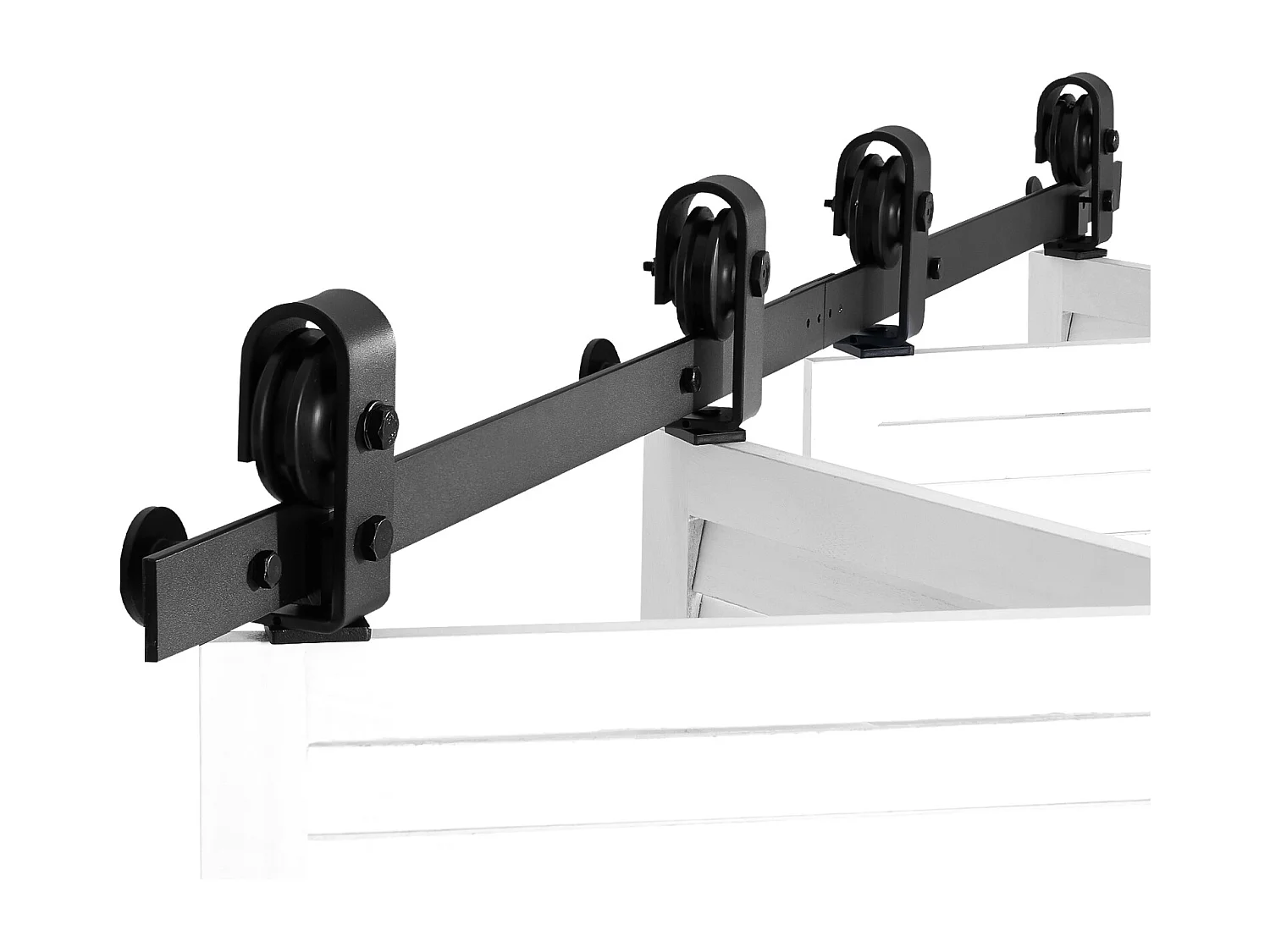 Kit Quincaillerie de Porte Grange Coulissante Pliante SucceBuy 1524 mm Rail Simple