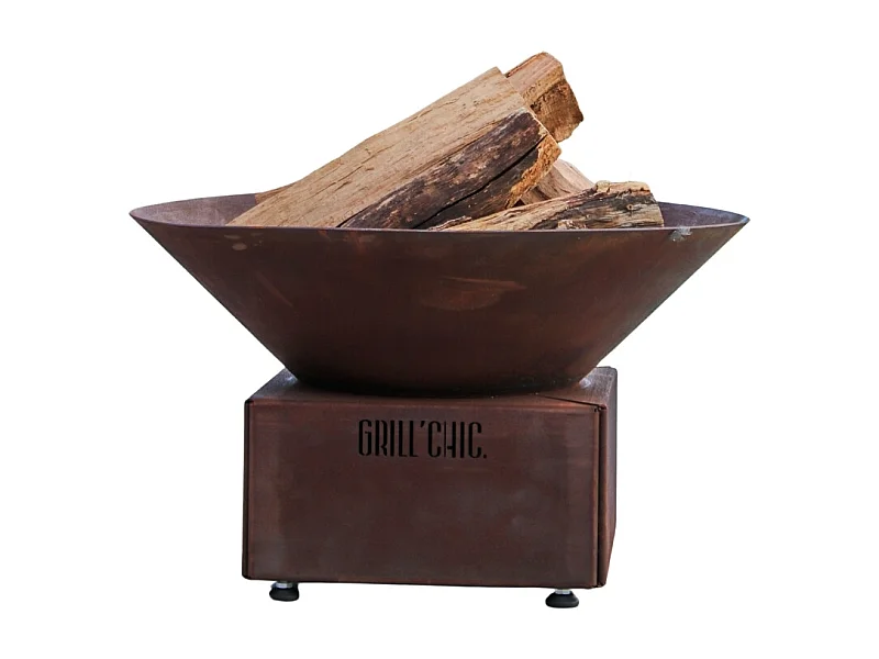 Bol à feu MINI CEVENOL Simple Cuve Corten - Rond L - Grande capacité et style industriel pour un extérieur raffiné