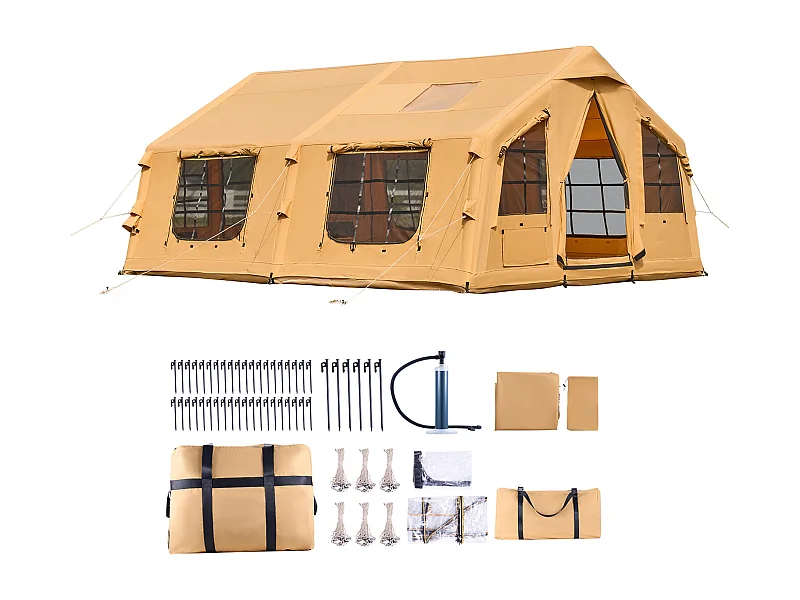 Opblaasbare Glamping-Tent SucceBuy voor 8 tot 12 Personen met Pomp