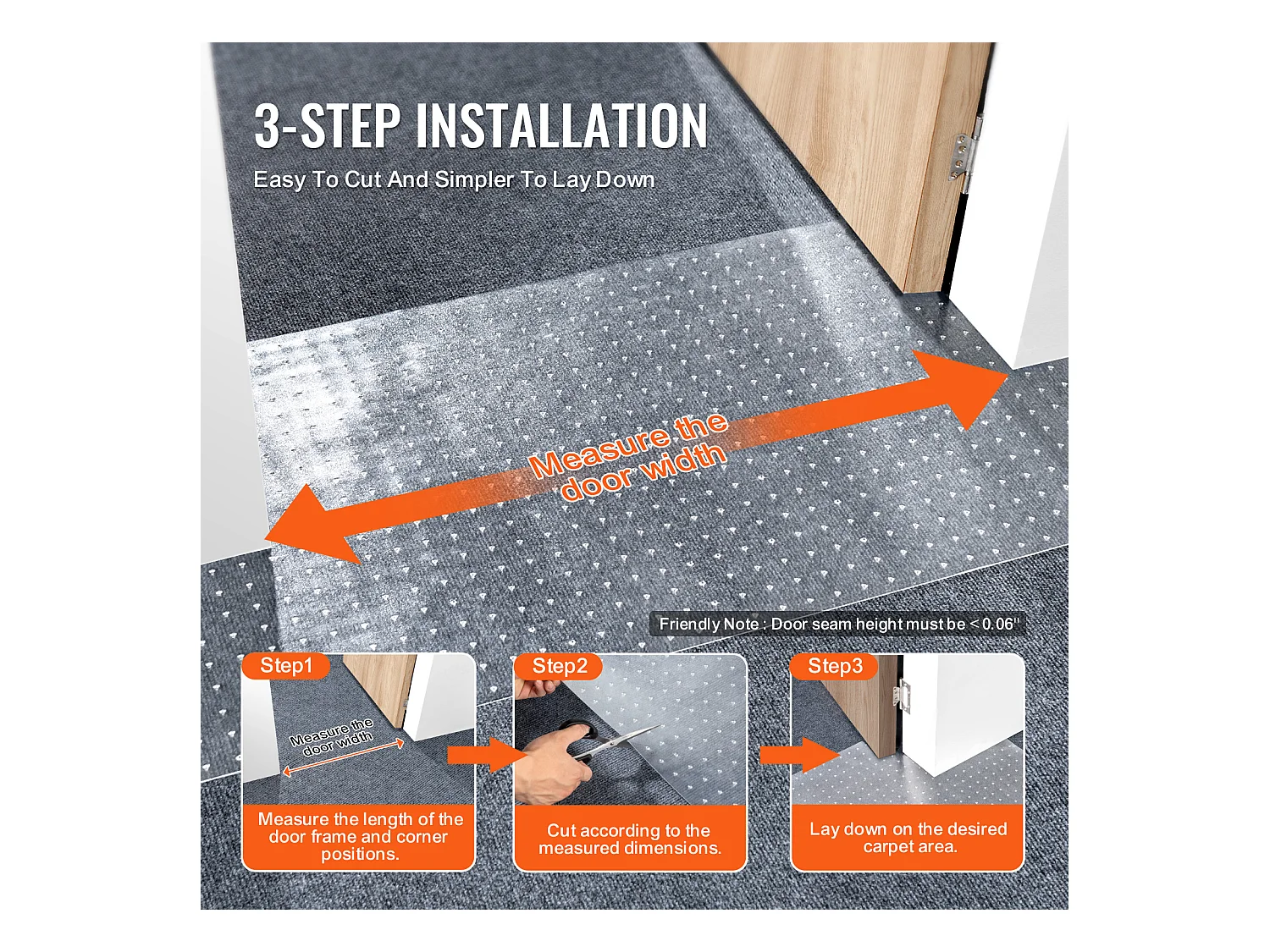 Film de Protection de Tapis, SucceBuy Tapis Protecteur pour Chat 38 cm × 1.10 m PVC Anti-griffes Anti-dérapant