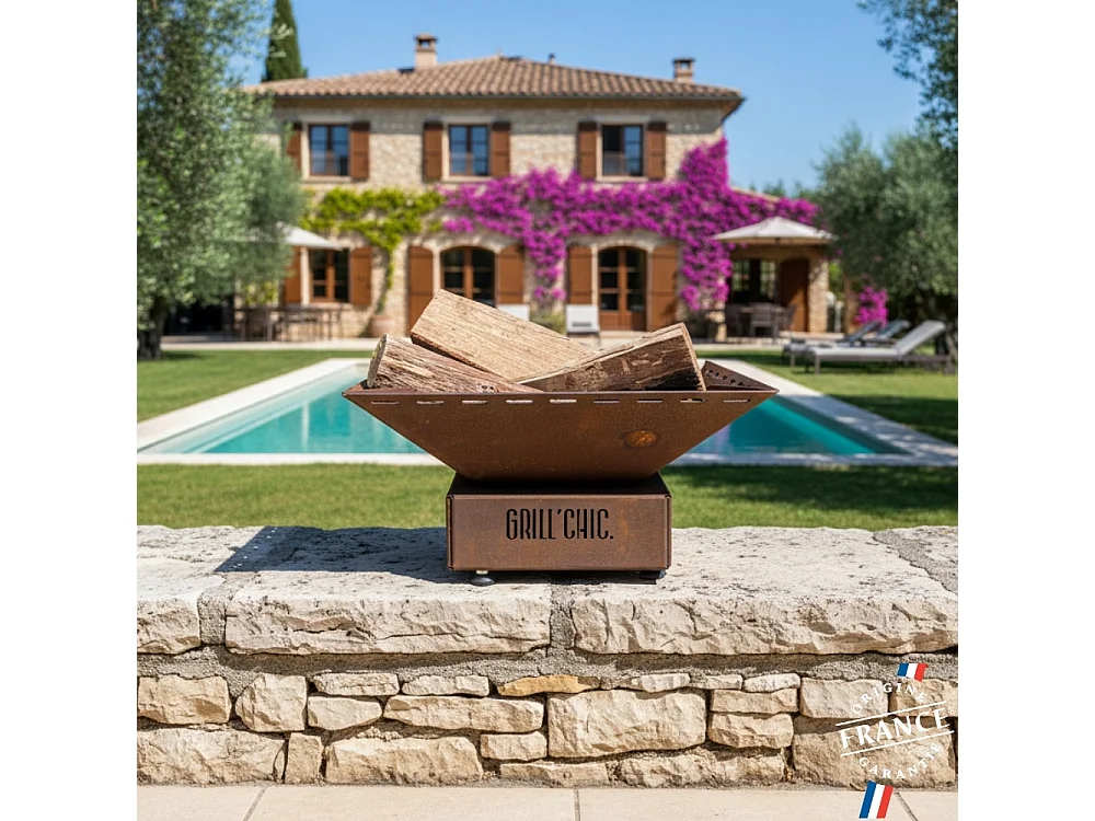 Bol A Feu Mini Cevenol De Table Corten Carre 42 Simple Cuve