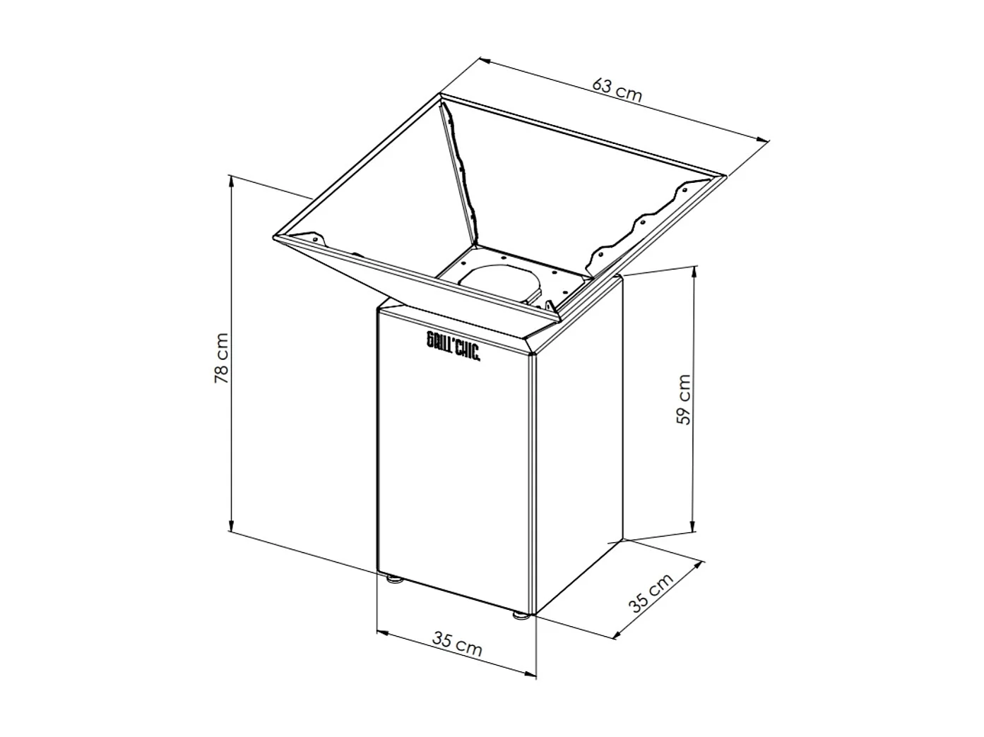Bol A Feu Auvergnat Corten Normal Carre 62 Simple Cuve