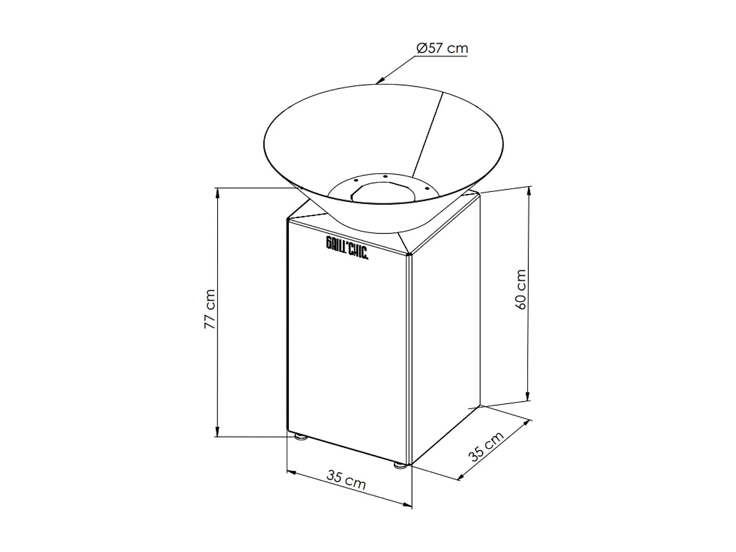 Bol A Feu Auvergnat Corten Normal Rond 62 Simple Cuve