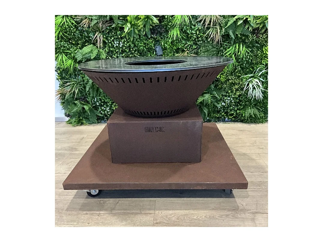 FESTIF POOL Double Cuve Corten - Brasero 103 cm - Design moderne pour un chauffage efficace en extérieur