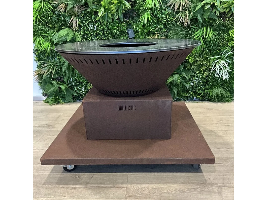 FESTIF POOL Double Cuve Corten - Brasero 103 cm - Design moderne pour un chauffage efficace en extérieur