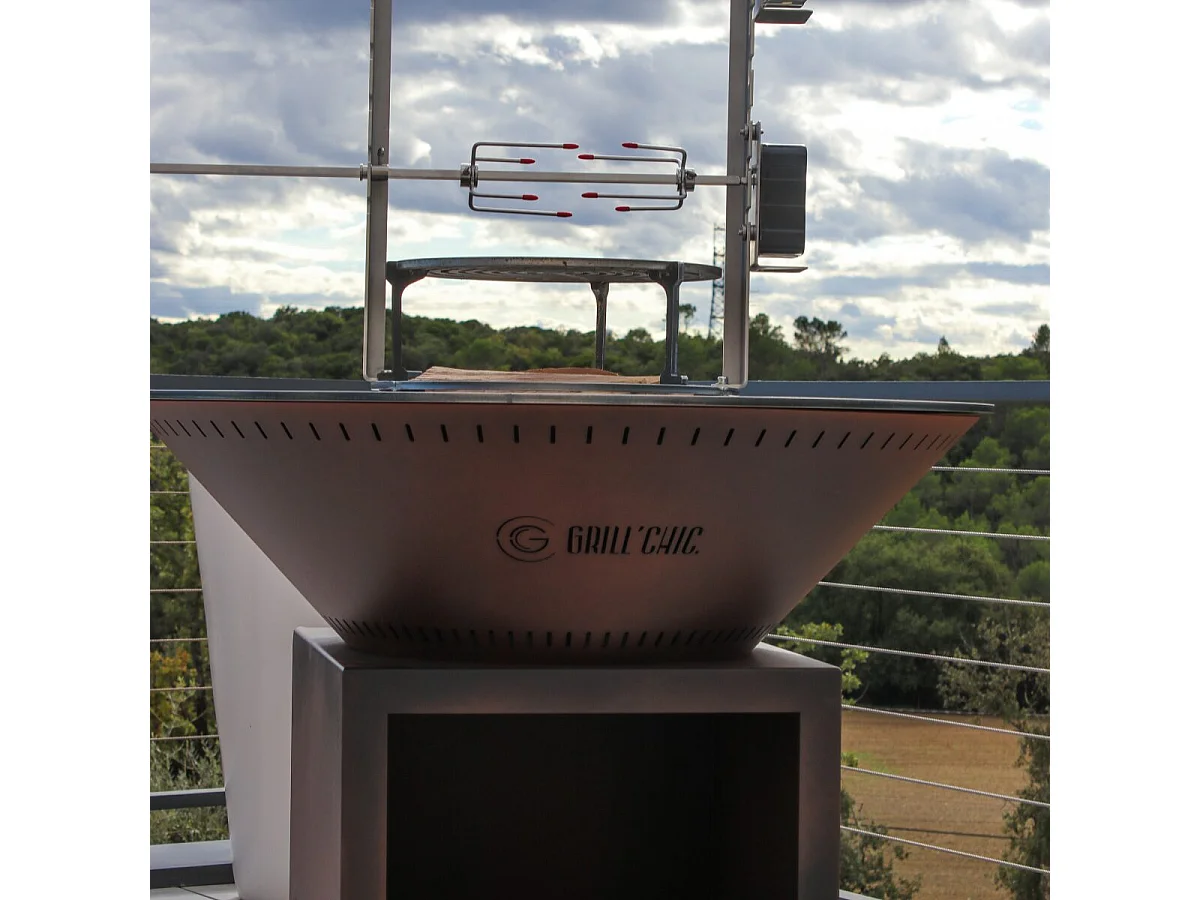 Pack Decouverte Brasero Classique Acier 103 Gris Anthracite Double Cuve