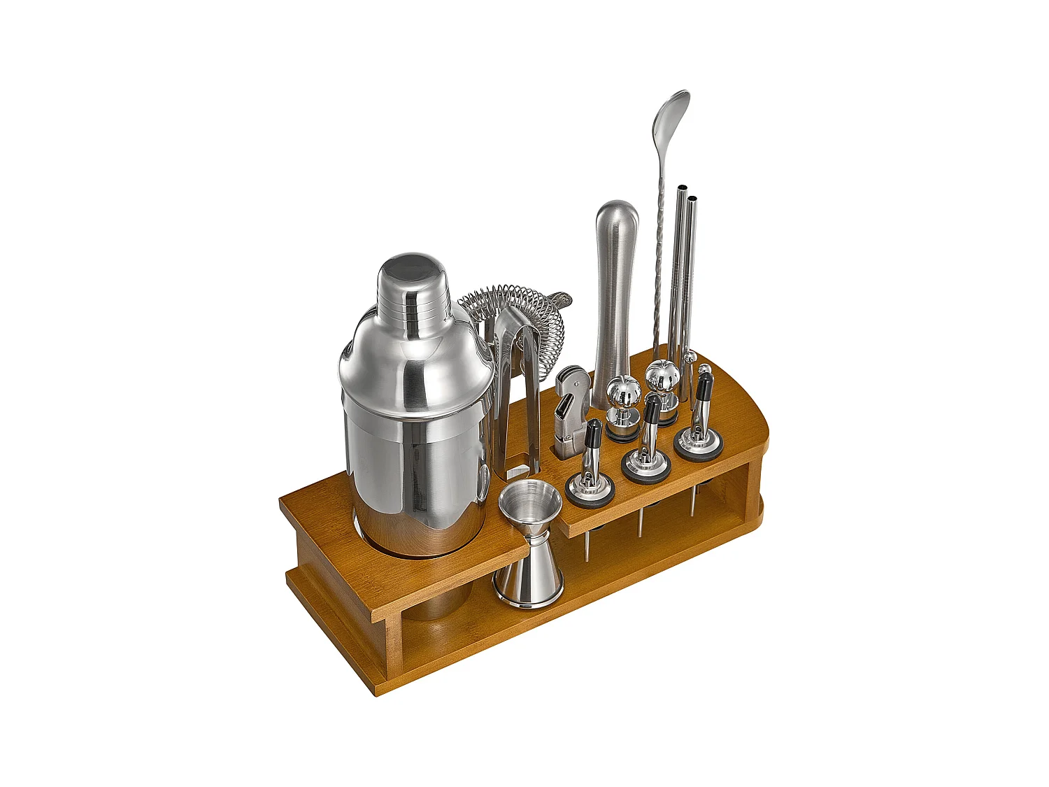 Cocktail SucceBuy Kit Barman Ensemble shaker à Cocktail kit Barman en Acier Inoxydable 18 Pièces Argent