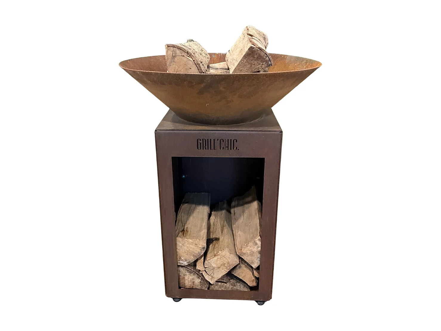 Bol A Feu Cevenol Corten Bois Rond 74 Simple Cuve