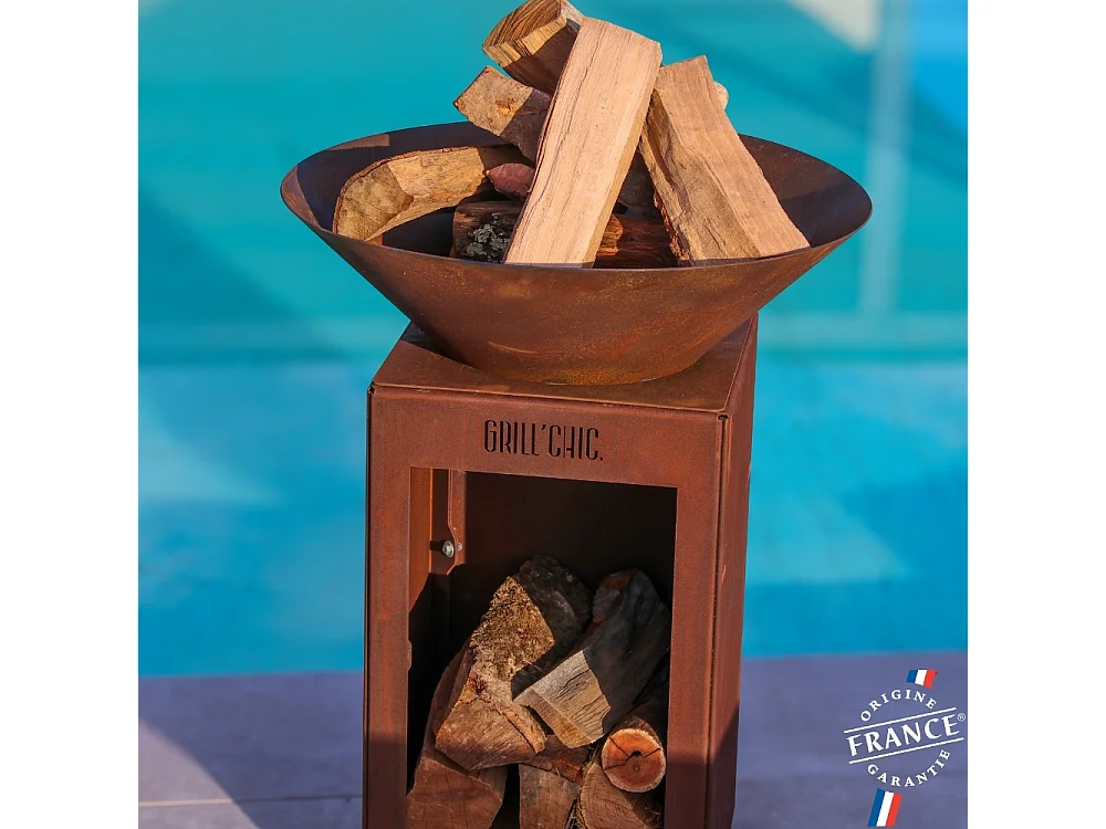 Bol A Feu Cevenol Corten Bois Rond 74 Simple Cuve