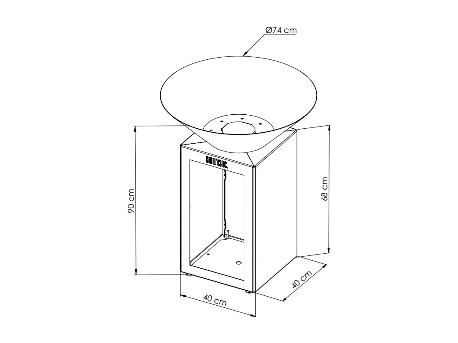 Bol A Feu Cevenol Corten Bois Rond 74 Simple Cuve
