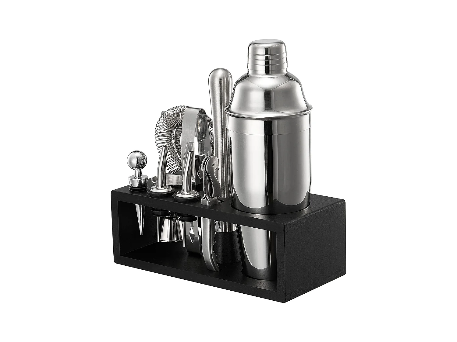 Cocktail SucceBuy Set Barman Kit Shaker da Cocktail in Acciaio Inox 13 Pezzi Argento