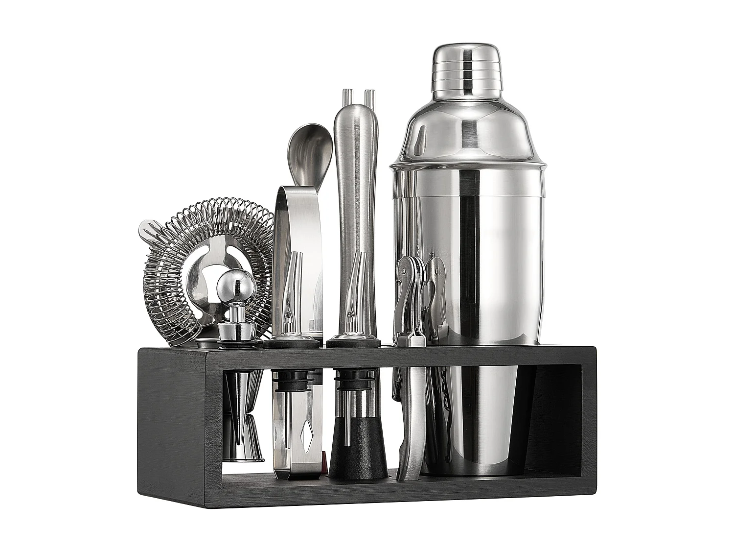 Cocktail SucceBuy Kit Barman Ensemble shaker à Cocktail kit Barman en Acier Inoxydable 13 Pièces Argent