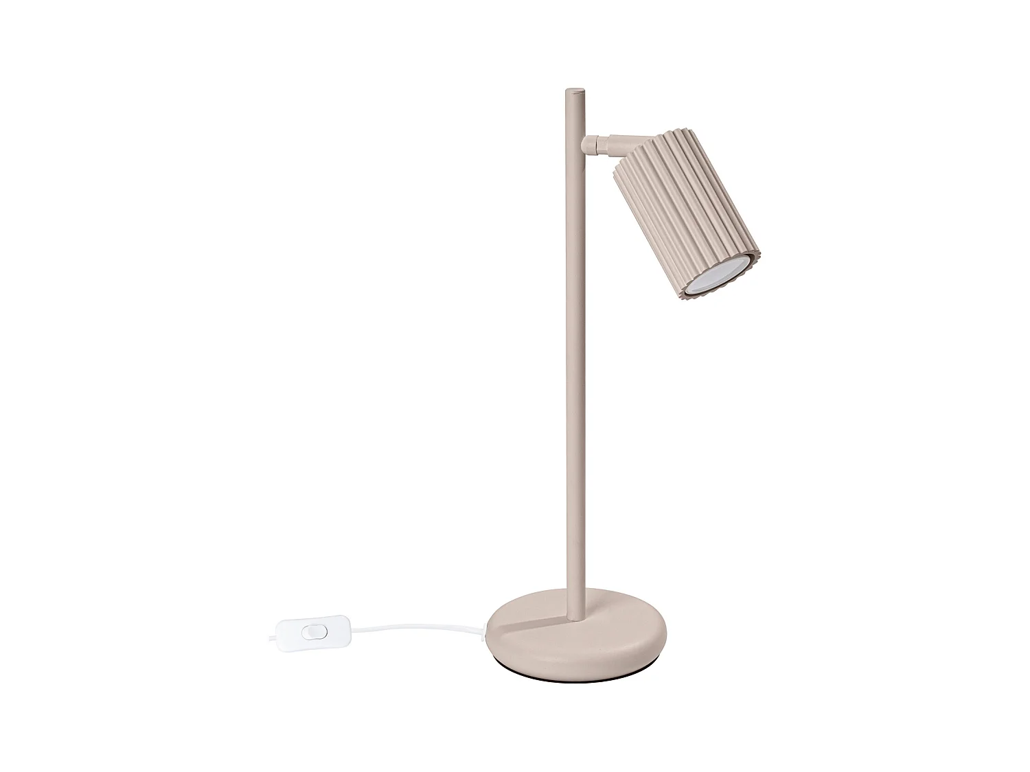 Lampe De Bureau Karbon Minimaliste En Aluminium - 1 Sources Lumineuses - L.14,5 X H.43 Cm - Taupe
