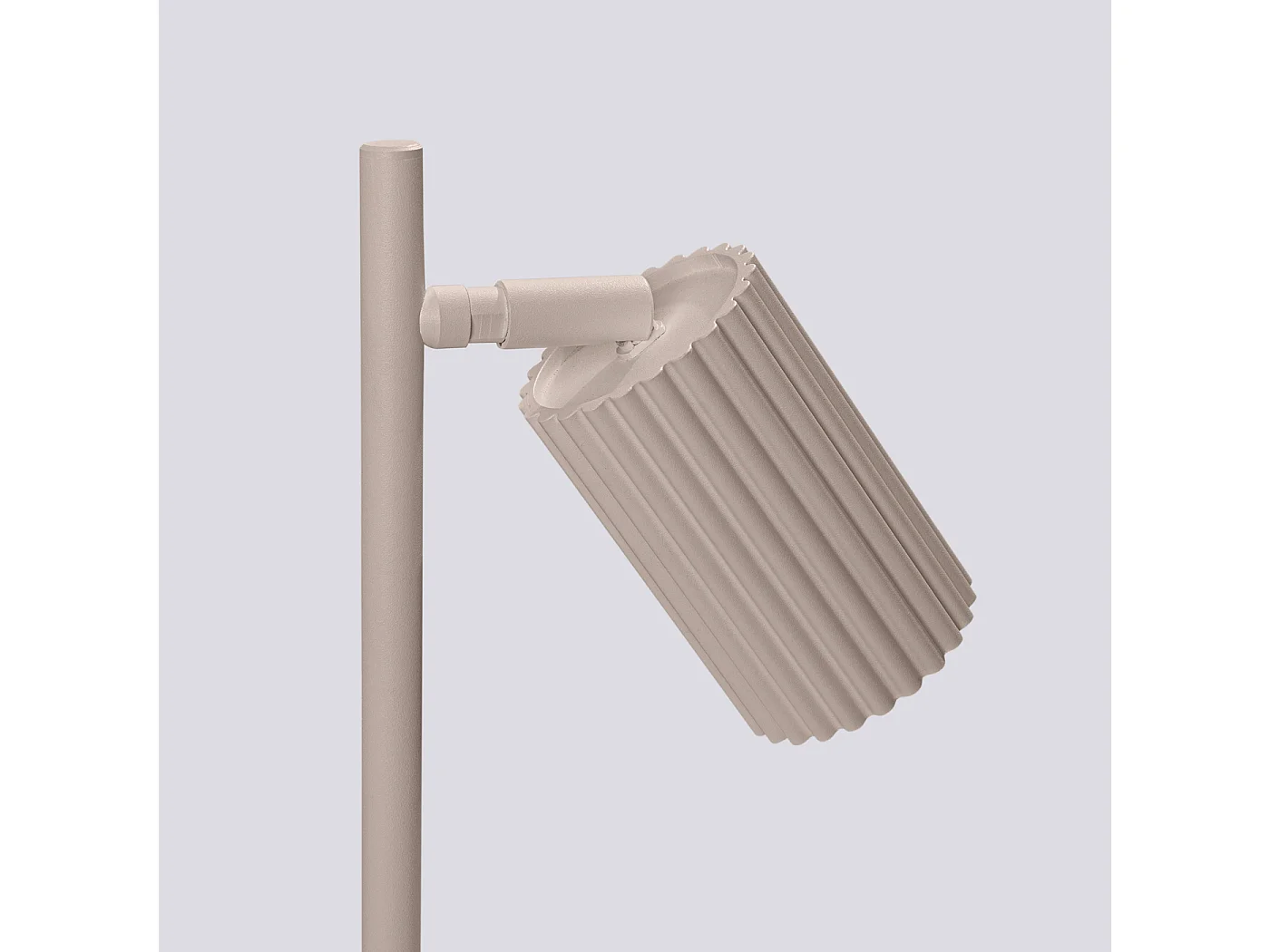 Lampe De Bureau Karbon Minimaliste En Aluminium - 1 Sources Lumineuses - L.14,5 X H.43 Cm - Taupe