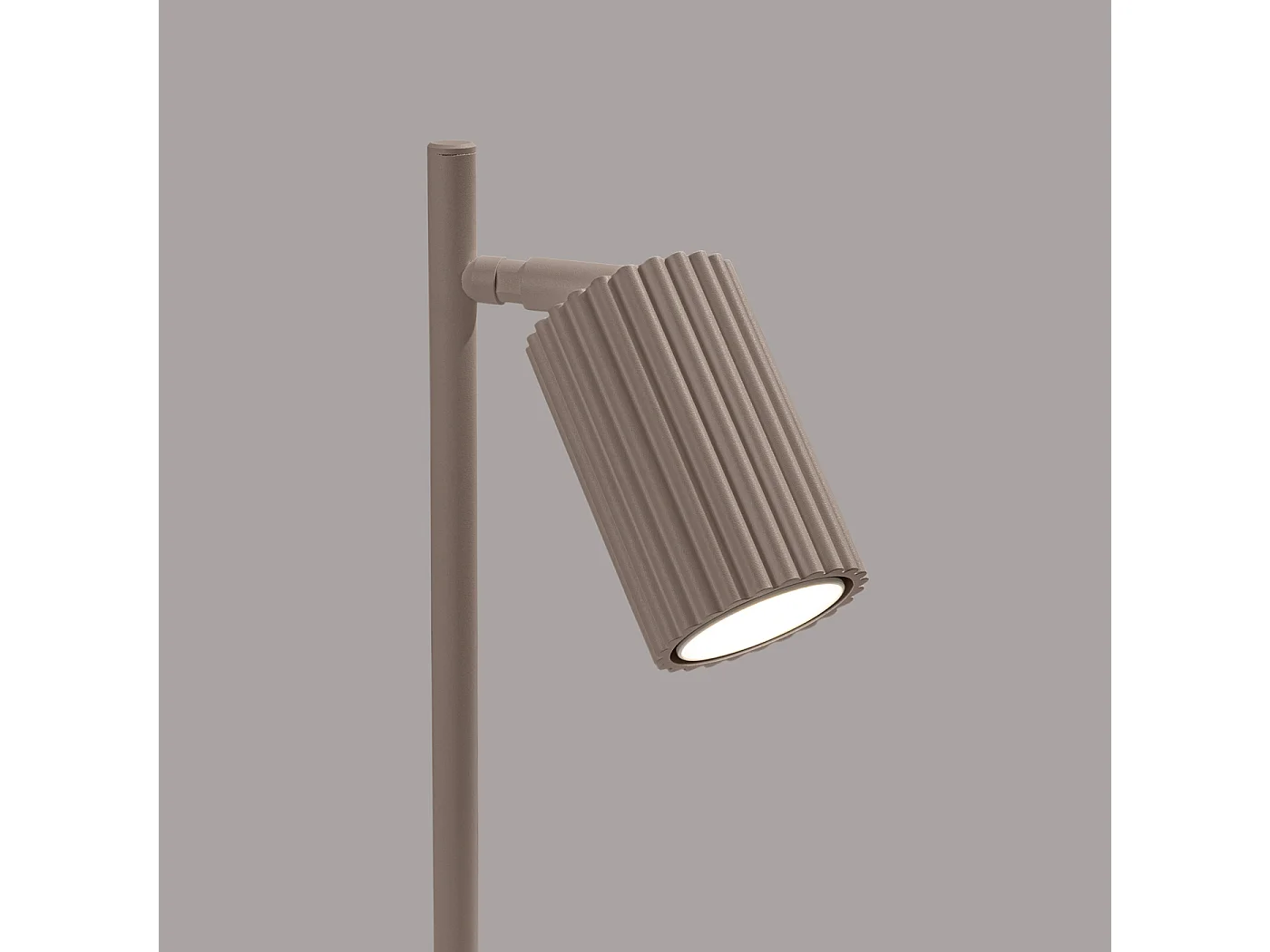 Lampe De Bureau Karbon Minimaliste En Aluminium - 1 Sources Lumineuses - L.14,5 X H.43 Cm - Taupe