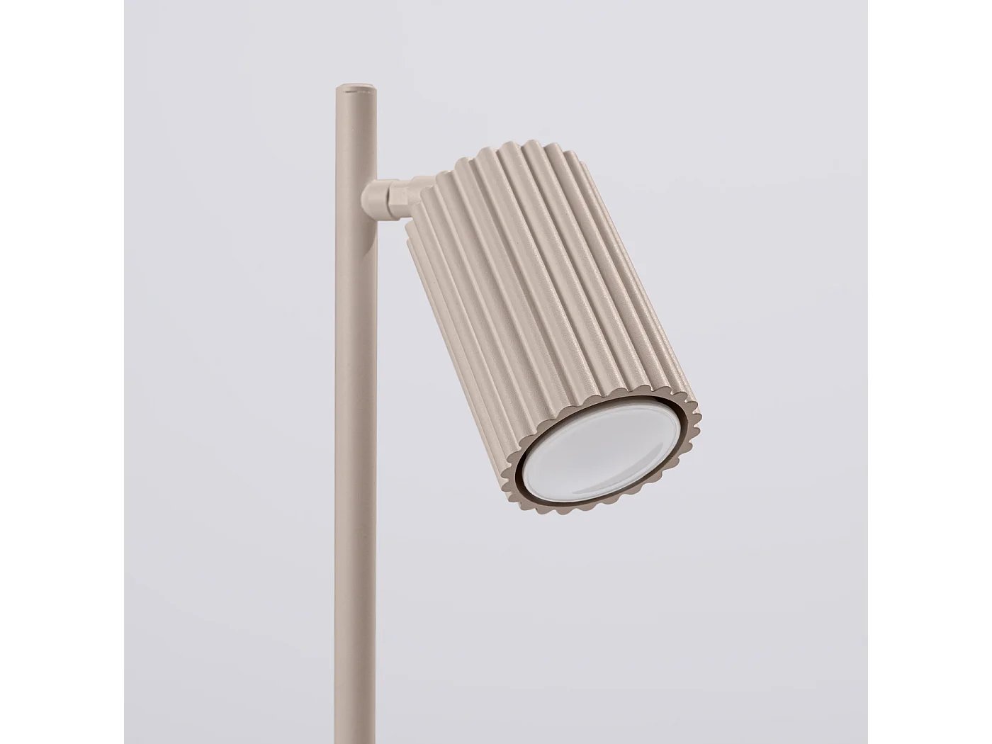 Lampe De Bureau Karbon Minimaliste En Aluminium - 1 Sources Lumineuses - L.14,5 X H.43 Cm - Taupe