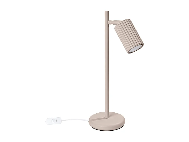 Lampa Biurkowa Minimalistyczny Karbon, Aluminium - 1 Źródło - L.14.5 X H.43 Cm - Taupe