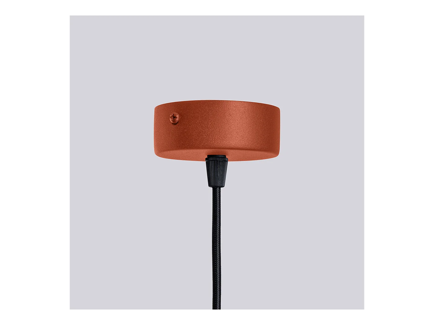 Lustre Halo Moderne En Aluminium - 6 Sources Lumineuses - L.64 X H.230 Cm - Ocre Rouge
