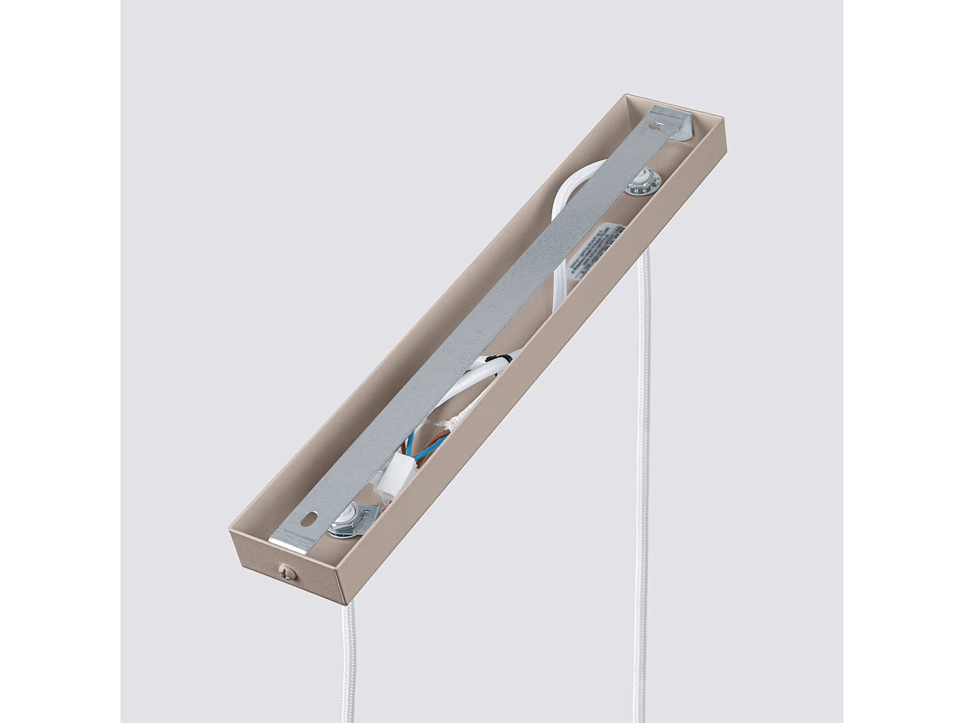 Lampa Wisząca Minimalistyczny Karbon, Aluminium - 2 Źródło - L.30 X H.90 Cm - Taupe