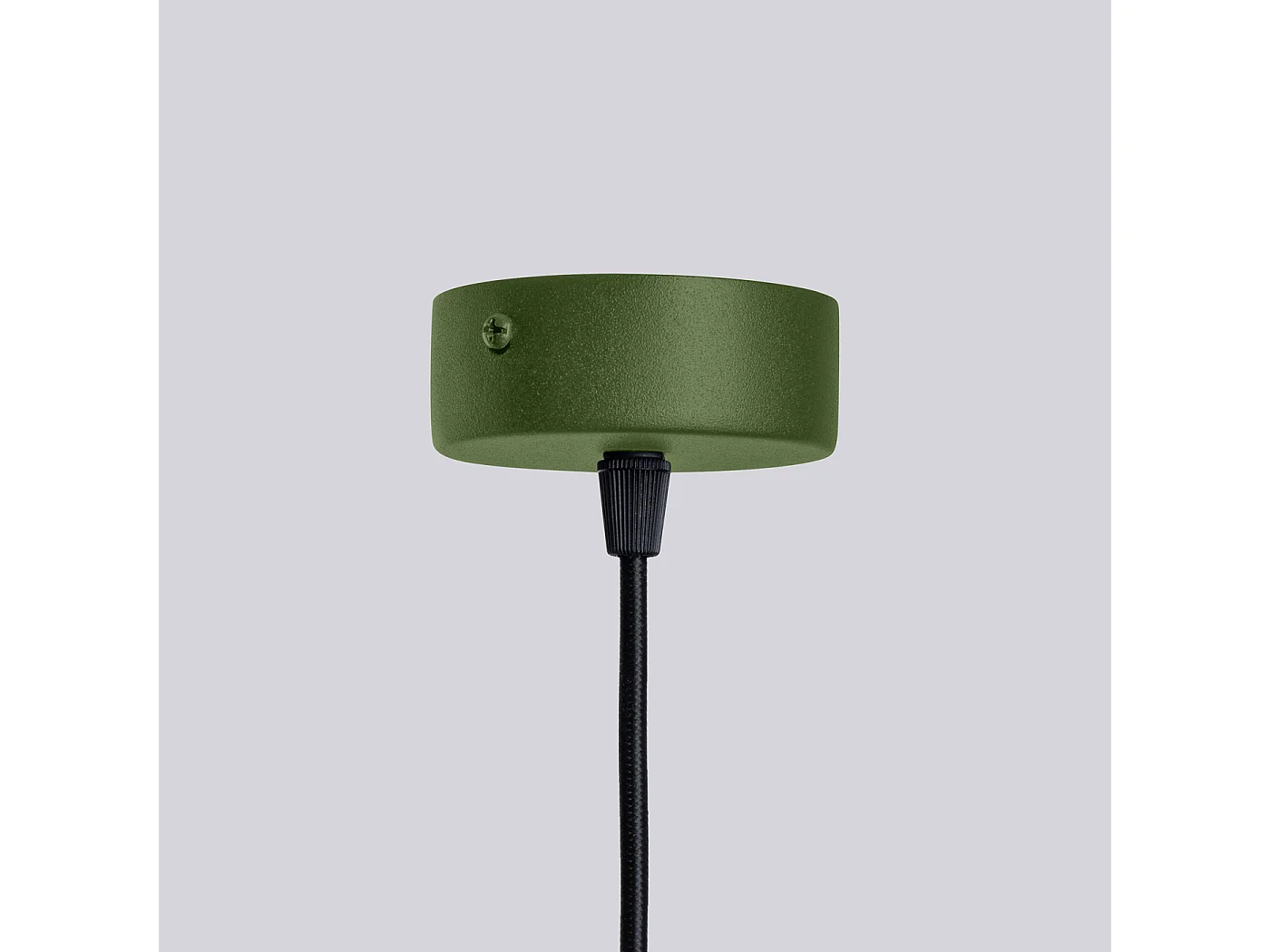 Lustre Halo Moderne En Aluminium - 6 Sources Lumineuses - L.64 X H.230 Cm - Vert Olive
