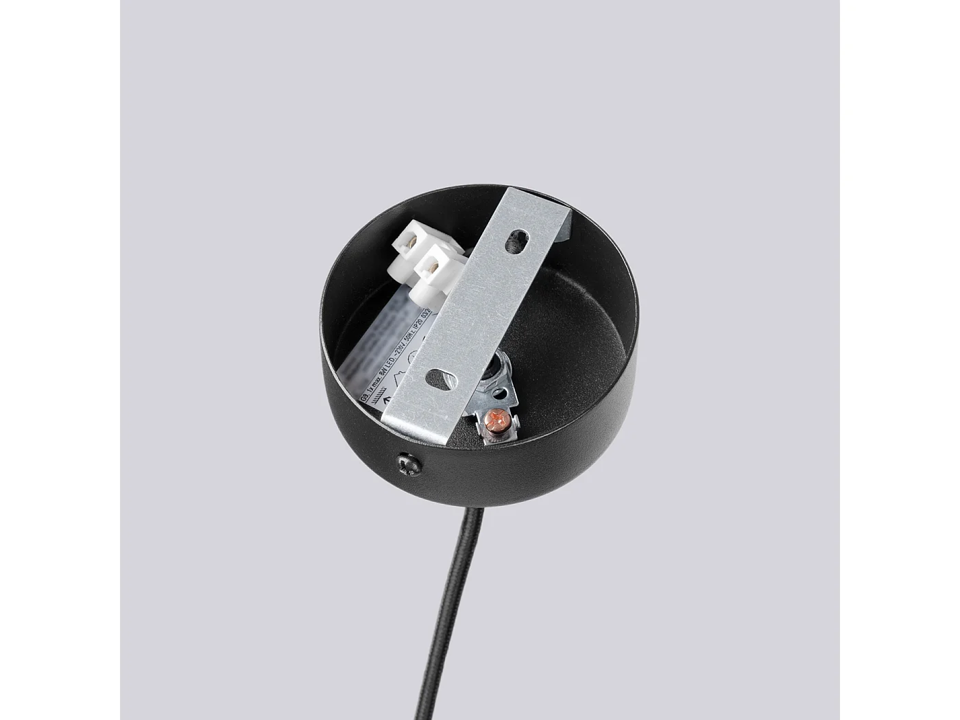 Lustre Halo Moderne En Aluminium - 6 Sources Lumineuses - L.64 X H.230 Cm - Noir