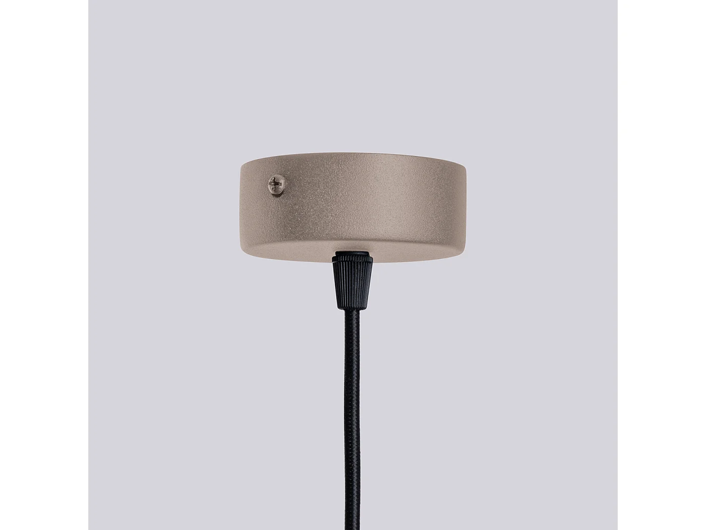 Lustre Halo Moderne En Aluminium - 6 Sources Lumineuses - L.64 X H.230 Cm - Taupe