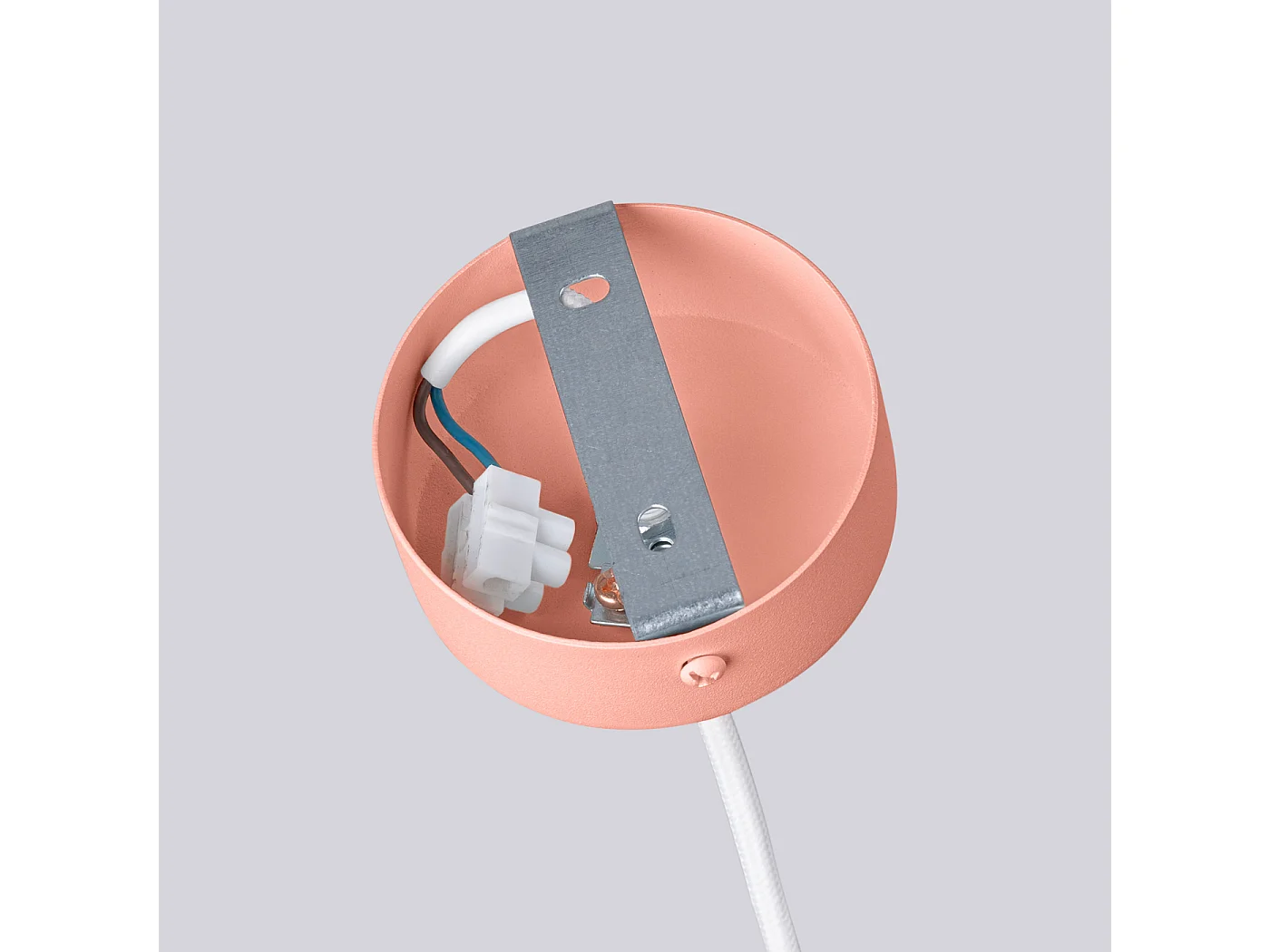 Lustre Halo Moderne En Aluminium - 6 Sources Lumineuses - L.64 X H.230 Cm - Pêche