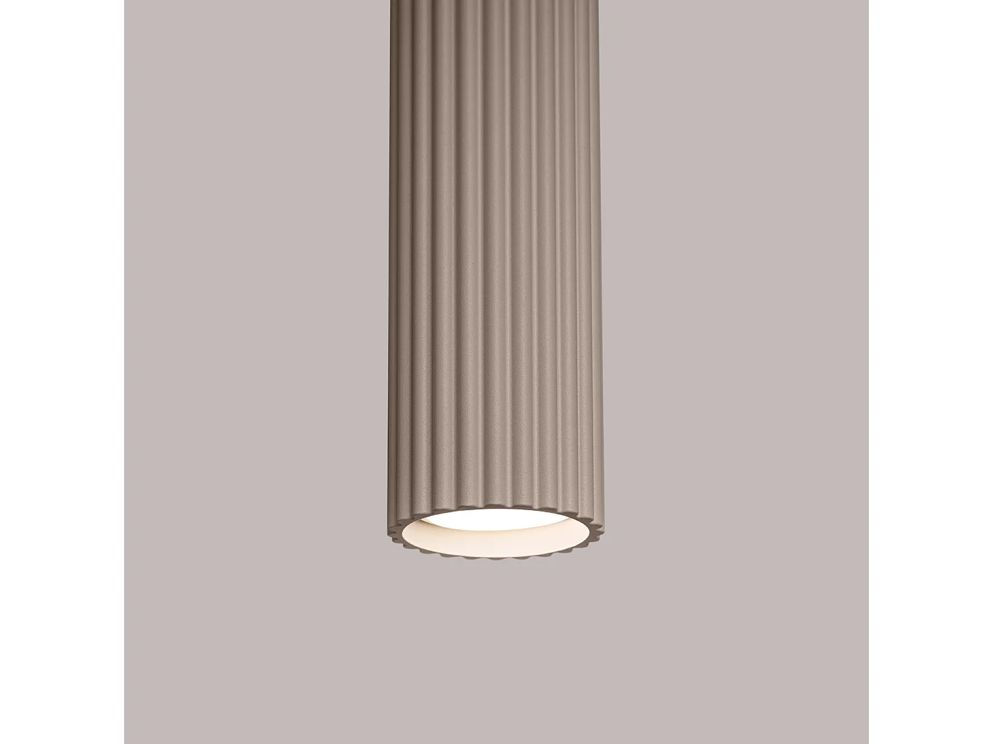 Lampe Suspendue Karbon Minimaliste En Aluminium - 1 Sources Lumineuses - L.8 X H.118 Cm - Taupe