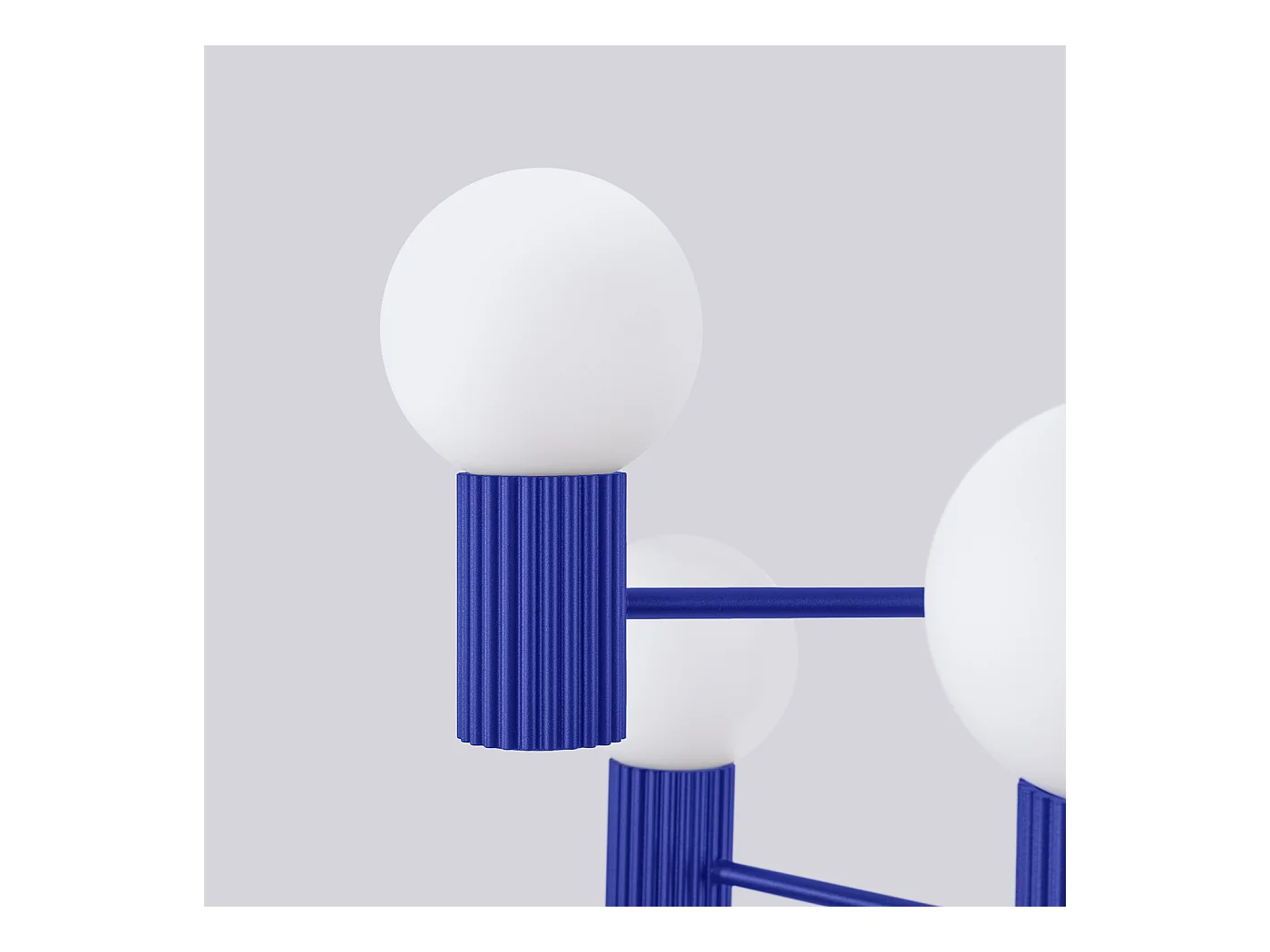 Lustre Halo Moderne En Aluminium - 6 Sources Lumineuses - L.64 X H.230 Cm - Outremer