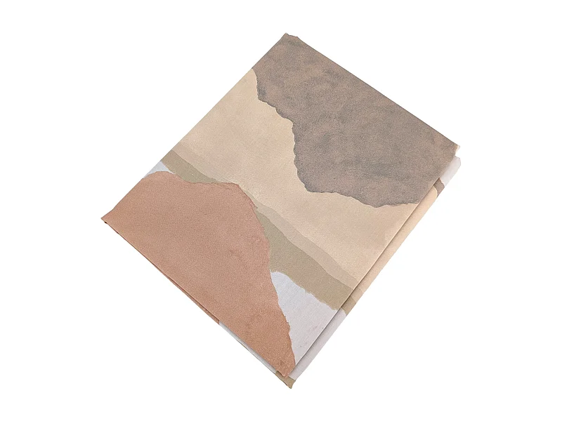 Drap plat 280x325 cm percale de coton LAND CRAIE multicolore