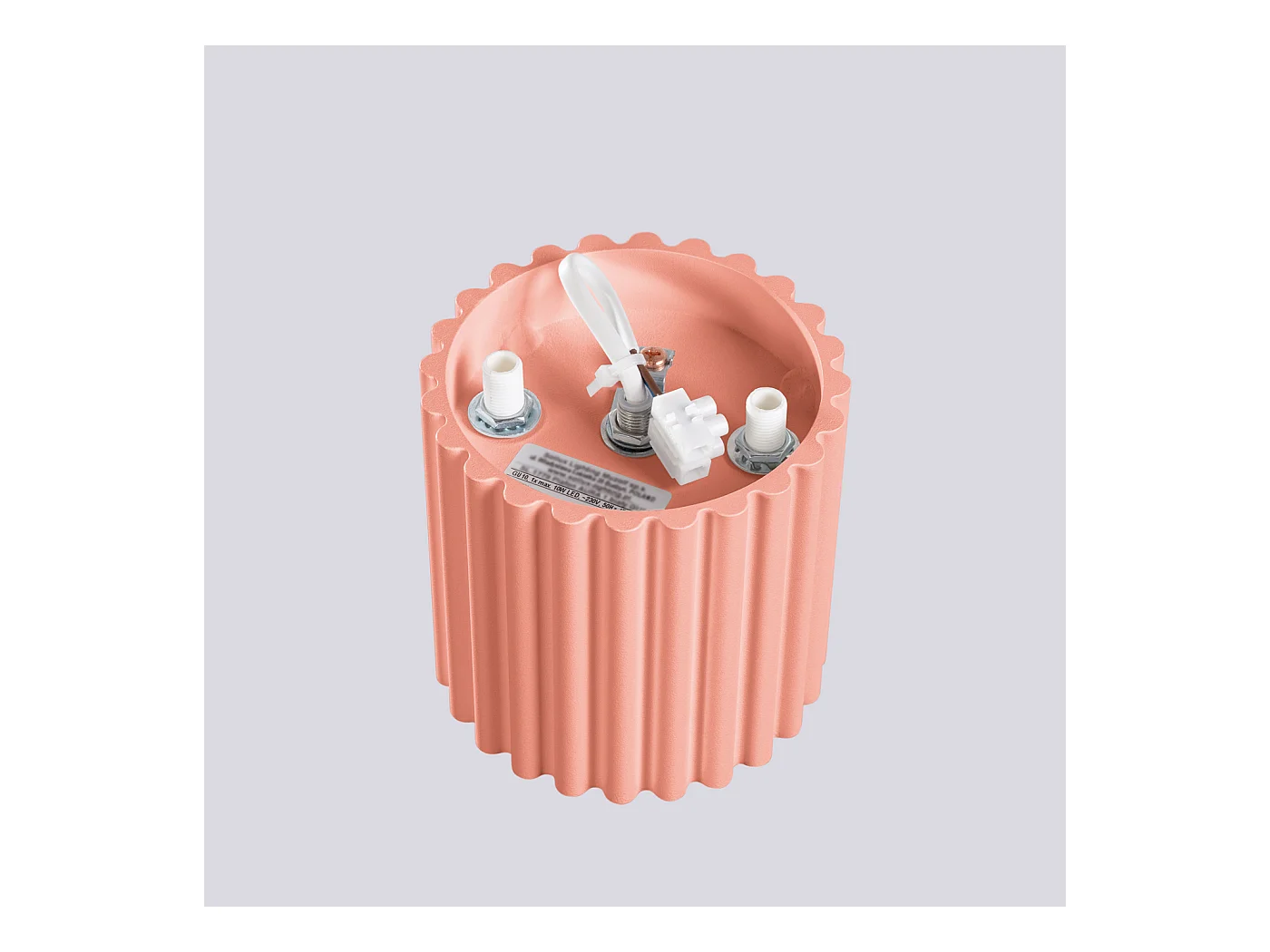 Plafonnier Aura Minimaliste En Aluminium - 1 Sources Lumineuses - L.10 X H.10 Cm - Pêche