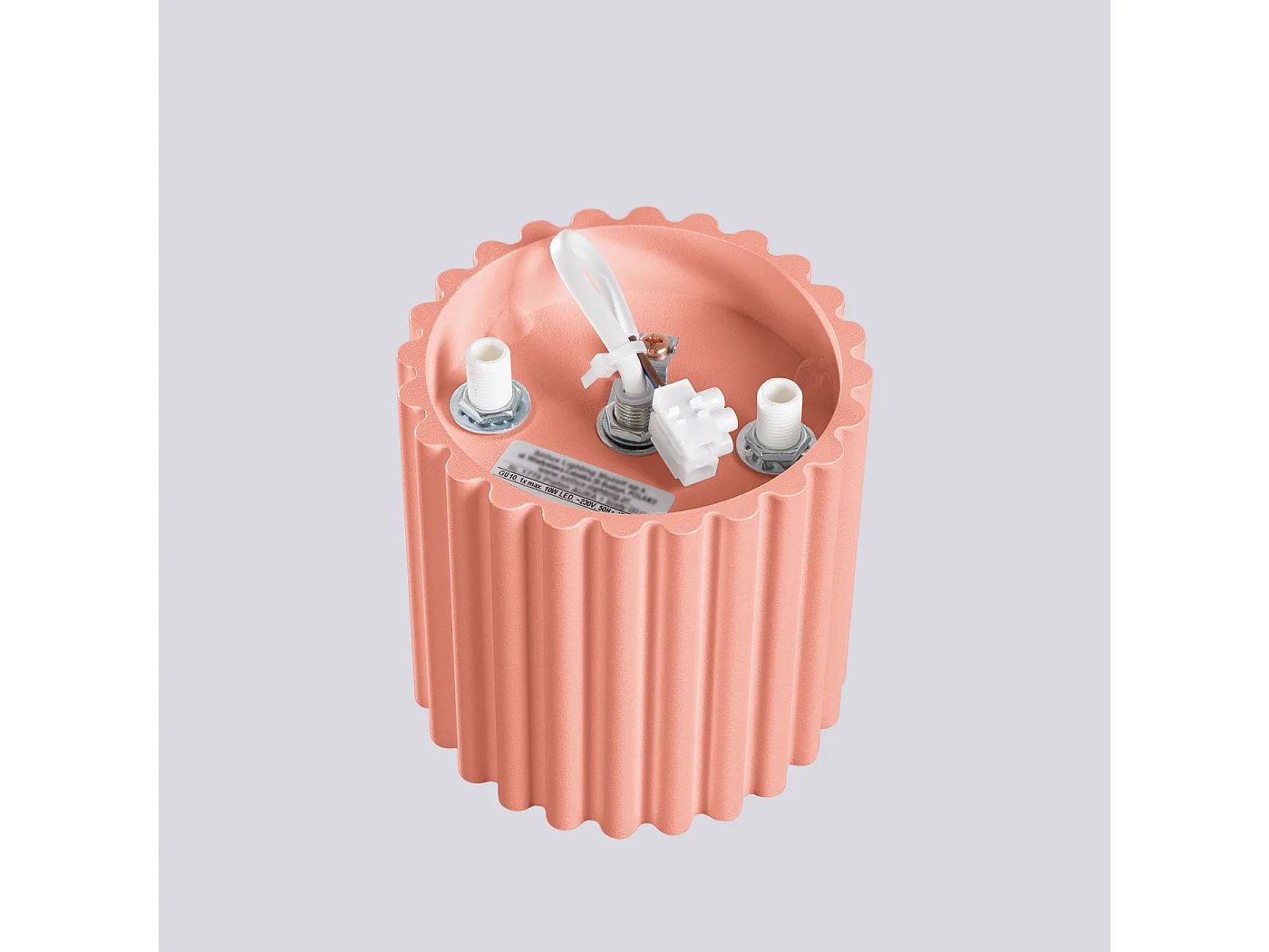 Plafonnier Aura Minimaliste En Aluminium - 1 Sources Lumineuses - L.10 X H.10 Cm - Pêche