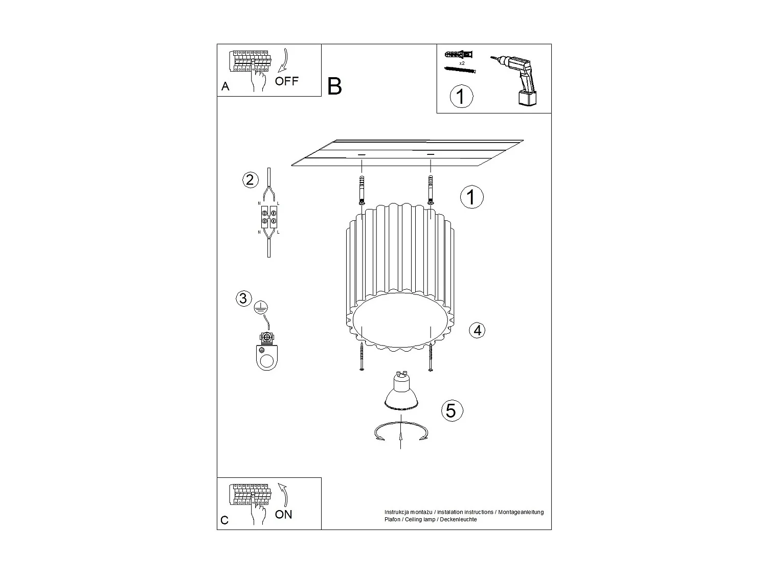 Plafonnier Aura Minimaliste En Aluminium - 1 Sources Lumineuses - L.10 X H.10 Cm - Pêche