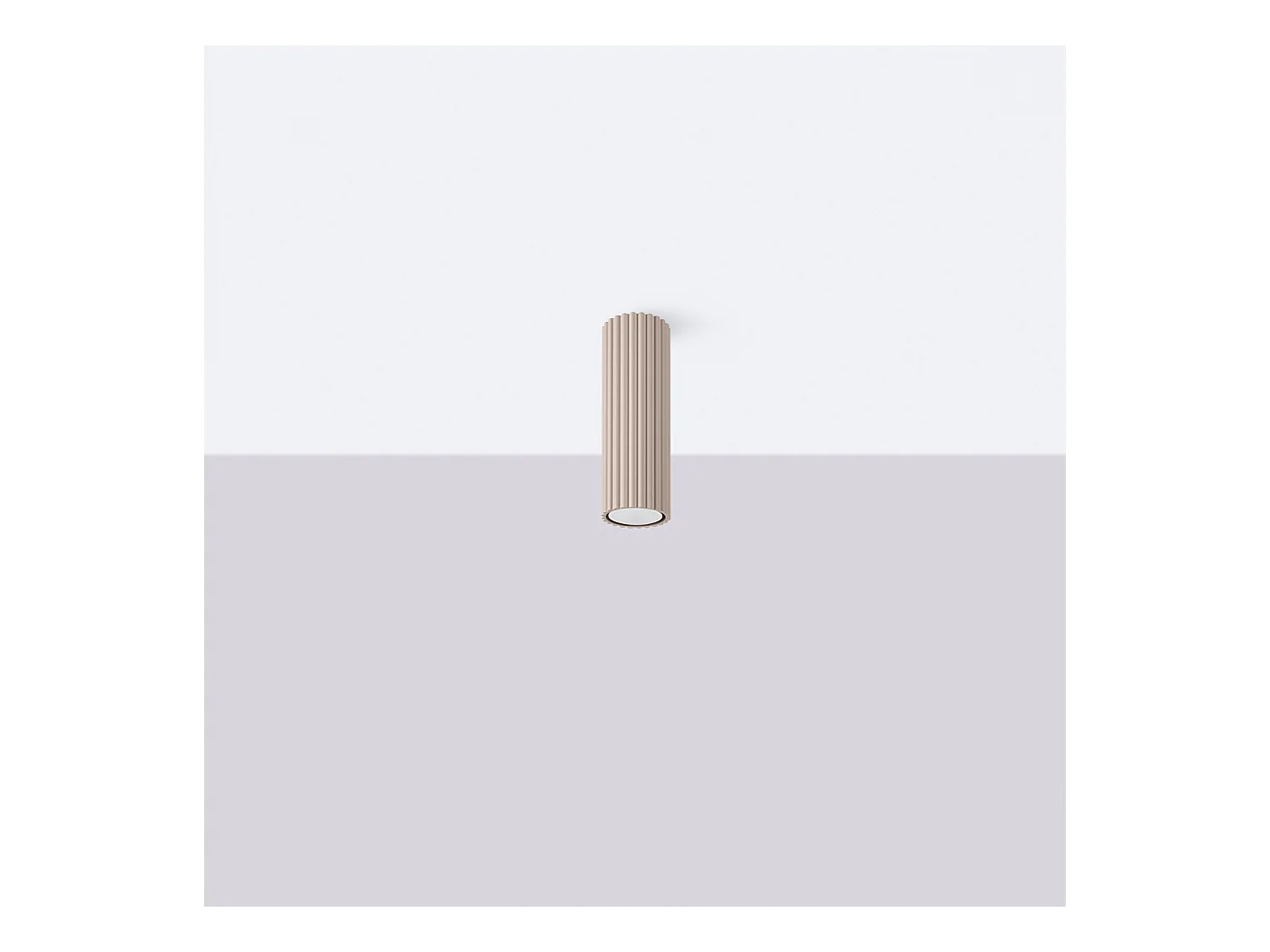 Lampa Sufitowa Minimalistyczny Karbon, Aluminium - 1 Źródło - L.6.5 X H.20 Cm - Taupe