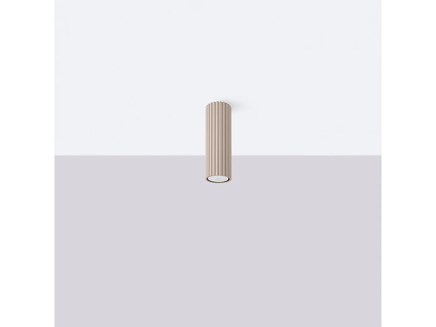 Lámpara De Techo Karbon Minimalista De Aluminio - 1 Fuentes Luminosas - L.6,5 X A.20 Cm - Gris Pardo