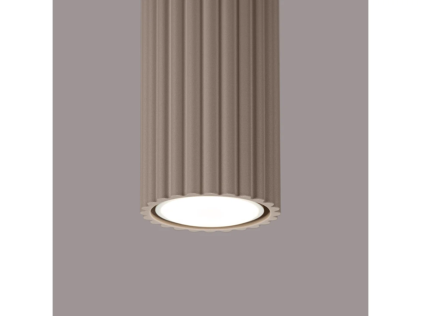 Lámpara De Techo Karbon Minimalista De Aluminio - 1 Fuentes Luminosas - L.6,5 X A.20 Cm - Gris Pardo